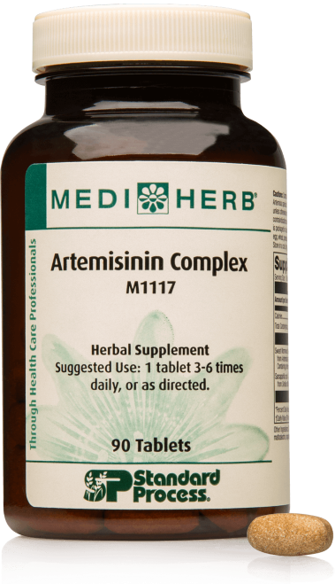 a bottle of MediHerb Artemisinin Complex